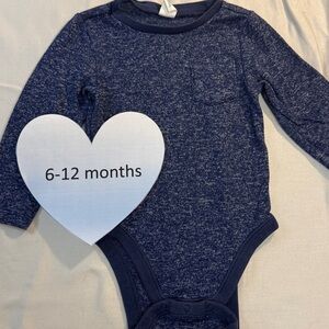 Old Navy - Blue Long Sleeve One Piece/Onesie Top/T-shirt